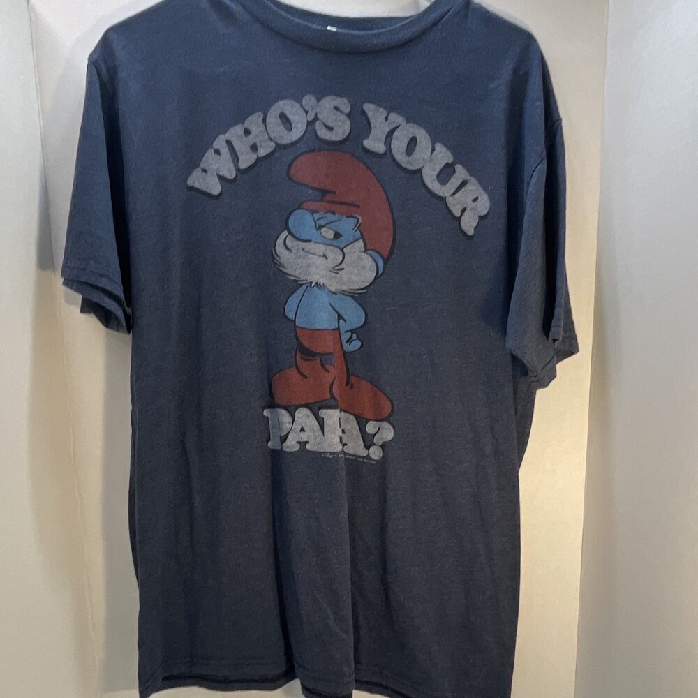 Smurf T-Shirt, Who’s Your Daddy? Size Large Men’s T-Shirt